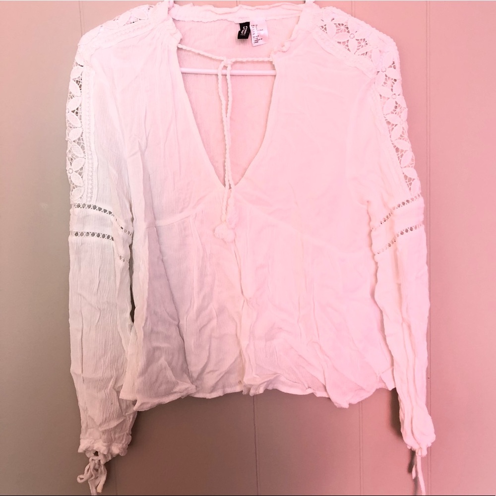 White Flowy Blouse